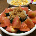 ビギナーにゃん's cooksnap of when they made ほうれん草と豚とトマトのおろしサラダ.