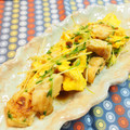 バカリャウ's cooksnap of when they made 豆苗とササミのふんわり卵炒め.