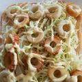 ハチ8コロ8's cooksnap of when they made 春キャベツとちくわのテリマヨトースト♪.