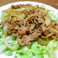 月見なっとう's cooksnap of when they made 豚のカレーソース炒め.