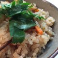 ちょいす５５'s cooksnap of when they made 鯛のあら煮の煮汁で炊き込みご飯.