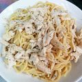 はんぶんこ☆'s cooksnap of when they made サラダチキンのレモンパスタ.