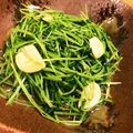 mihopann's cooksnap of when they made 豆苗の炒め物.