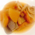 えびちゃん♪♪'s cooksnap of when they made 大根 蓮根 薩摩芋 さつま揚げの 煮物.