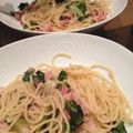 didiko's cooksnap of when they made キャベーコンツナアンチョビペペロンチーノ.