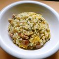 Jock's cooksnap of when they made スパム入り高菜パラパラチャーハン.