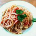 あゆはと's cooksnap of when they made トマトたっぷりモッツァレラチーズパスタ！.