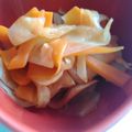 クックNR9OTY☆'s cooksnap of when they made ピーラーで大根とにんじんのリボンきんぴら.