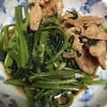 ごろごろにゃーご's cooksnap of when they made 空芯菜と豚バラのオイスター炒め.