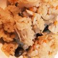 ぶみにゃん's cooksnap of when they made ☆男飯☆００３　鶏しめじ炊き込みご飯.