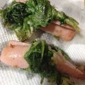 happykote's cooksnap of when they made 魚肉ソーセージと水菜の天ぷら.