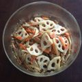 826252's cooksnap of when they made さっぱり！蓮根ごぼうの根菜サラダ☆.