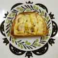 puniＫ's cooksnap of when they made とろとろ卵のチーズトースト.