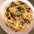 まむる♪'s cooksnap of when they made ツナと水菜の和風パスタ.
