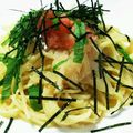 のぼし～'s cooksnap of when they made シェフ夫特製のタラコスパゲティ.