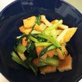 なおぴぃ☆'s cooksnap of when they made 小松菜とひら天の炒め物.