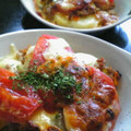 uuurarannn's cooksnap of when they made ひき肉とじゃがいもとトマトのチーズ焼き.
