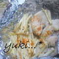 yukiはぴ's cooksnap of when they made ブリの白子とえのきだけのホイル焼き酒蒸し.