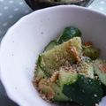 ピンクのたまご's cooksnap of when they made きゅうりと桜えびの和え物♫♬.
