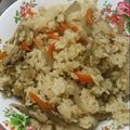 ako❀'s cooksnap of when they made 道民好みの鶏ごぼう炊き込みご飯.