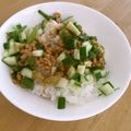 3姉妹ちゃんママ's cooksnap of when they made 簡単～わさび納豆きゅうりチーズご飯♪.
