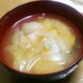あ～ちゃんさ～ちゃん's cooksnap of when they made かぼちゃとベーコン味噌汁.