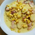 YuzuKizu's cooksnap of when they made 簡単‼ポテトベーコンのコーンスープパスタ.