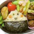 くらら♪☆'s cooksnap of when they made キャラ弁☆簡単栗おにぎり.