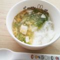 hr♡mam's cooksnap of when they made 簡単♪離乳食中期~ほうれん草卵とじ丼.