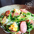 マイポ☆'s cooksnap of when they made ☆豆苗とウインナーと卵のガリバタ炒め☆.
