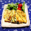 ころぱん！'s cooksnap of when they made 米粉でイカとにらのチジミ.