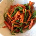 よりぴ＊'s cooksnap of when they made 胡麻香る！人参とピーマンのキンピラ.