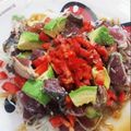 ホワイトモモンガ's cooksnap of when they made カツオのたたきとアボカドのサラダ.