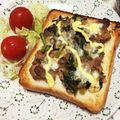 wakachum's cooksnap of when they made ♡チャーシューで絶品トースト♡.