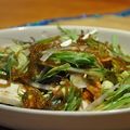 MyDining's cooksnap of when they made 水菜のもずくドレッシングサラダ.
