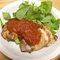 つるpigeonn's cooksnap of when they made 鶏もも肉の チキンステーキ トマトソース.