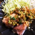 m_k_'s cooksnap of when they made 鶏もも肉のグリル 梅肉ネギソース.