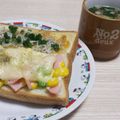 アクセル☆'s cooksnap of when they made コーンマヨ枝豆トースト.