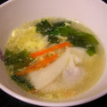 toco*'s cooksnap of when they made ワンタンとふわふわ卵のとろみ春雨スープ.