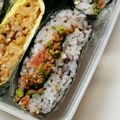 ぽんこ♡'s cooksnap of when they made 明太子とわさび菜のおにぎらず.