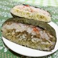 赤い電話's cooksnap of when they made 梅干しらすとバジルチーズおにぎらず.