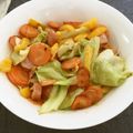 セカソン's cooksnap of when they made ウィンナーの味噌マヨ野菜炒め.