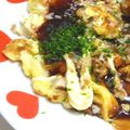 sumirex's cooksnap of when they made もち＆チーズ＆魚肉ソーセージのお好み焼き.