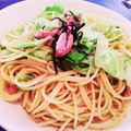 ニューソンパパ's cooksnap of when they made 昆布屋のキャベツと塩昆布シンプルパスタ♪.