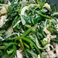 料理作造's cooksnap of when they made ほうれん草withピーマン★野菜の炒め物.