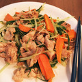 eijiijie's cooksnap of when they made 簡単！豚肉と水菜の柚子こしょう炒め.
