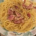 Hemem's cooksnap of when they made 簡単絶品！☆カルボナーラ・スープパスタ☆.
