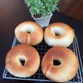 ブルージェル's cooksnap of when they made 米粉パワー全開のもちもちベーグルパン✿.