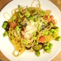 クック6ZKC6A☆'s cooksnap of when they made 彩り鮮やか☆枝豆のペペロンチーノ.
