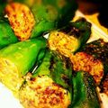 デンデラあろえ's cooksnap of when they made 玉ねぎいっぱいの丸ごとピーマン肉詰め.